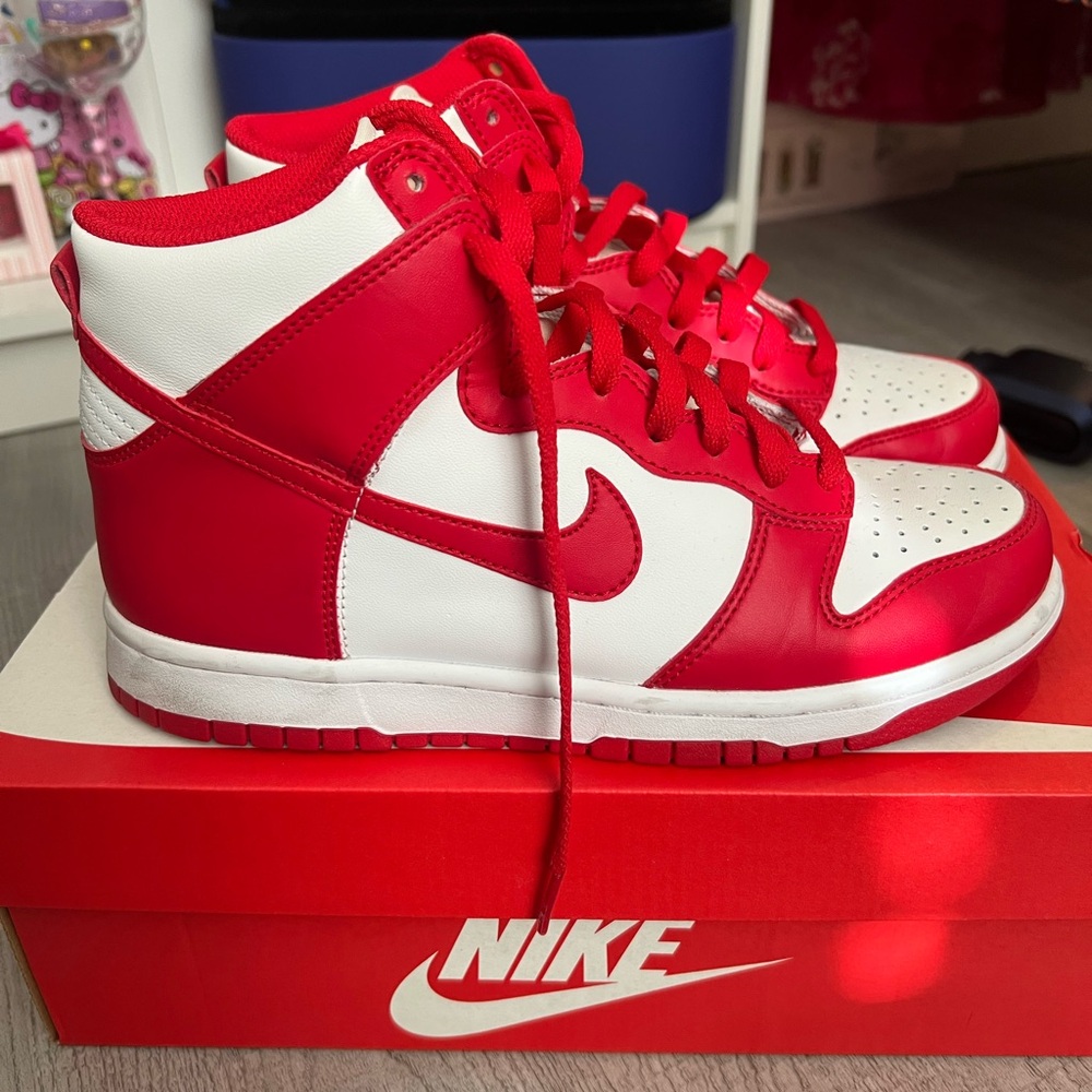 Nike Red and White Athletic Shoes